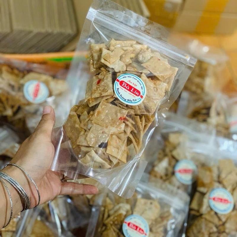 Combo 10 gói (1kg) bánh tráng sấy mắm đục Bà Lin, sấy tỏi, sa tế, mắm nêm
