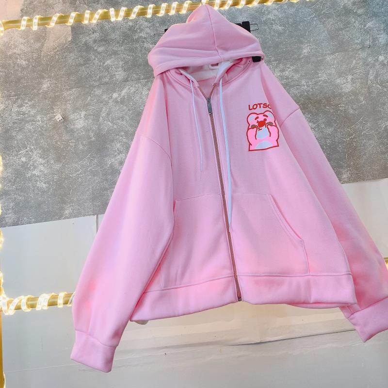 Product Introduction of Áo khoác nỉ tia kéo tay phồng chất nỉ lót bông nón 2 lớp Menswear Hoodie Top Có Túi 2