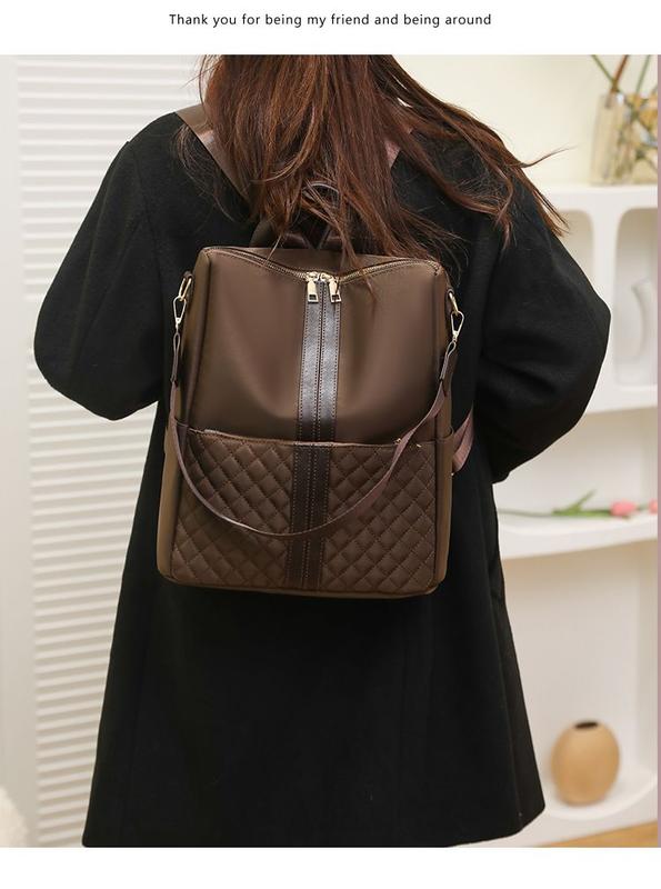 Product Introduction of 2024 New Black Mummy Bag Maternal and Child Ultra-Light Quilted Embroidery Thread Large Capacity Multi-Functional Fashion Mummy Bag 15