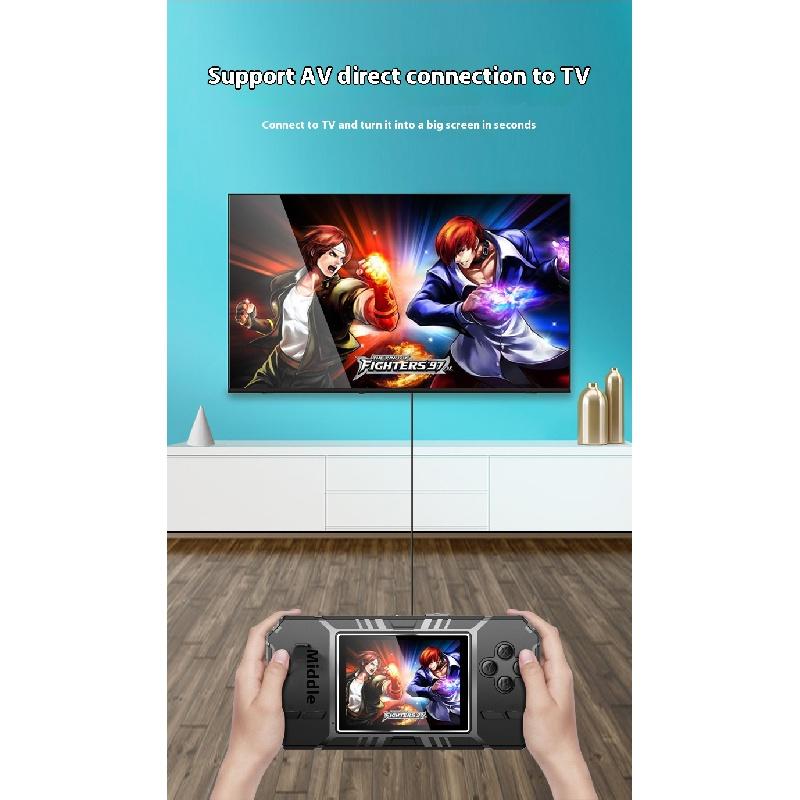 Product Introduction of [Cod] Handheld game console, classic retro S8 style, 3.0 inch high definition screen, 520 games, portable, support for two players, TV connection, Protection 3