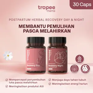 Tropee Mama Postpartum Herbal Day & Night Capsule | Suplemen Herbal untuk Pemulihan Ibu Setelah Melahirkan