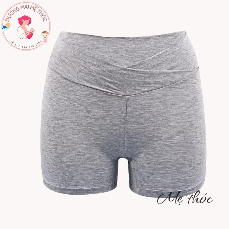 Quần Đùi Bầu(COTTON CẠP CHÉO ) Quần Đùi mặc trong Váy Rành Cho Mẹ Bầu   Đáy Quần 2Lớp Thay Thế Quần Lót. Vải Co Giãn Tốt (MeThoc) Len Voi