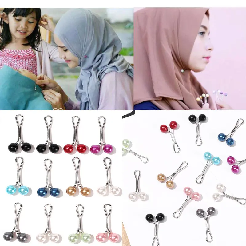 Women's U-Shaped Pearl Clip Scarf Clip Accessories Headscarf Buckle Fixed Clip Headscarf Accessories