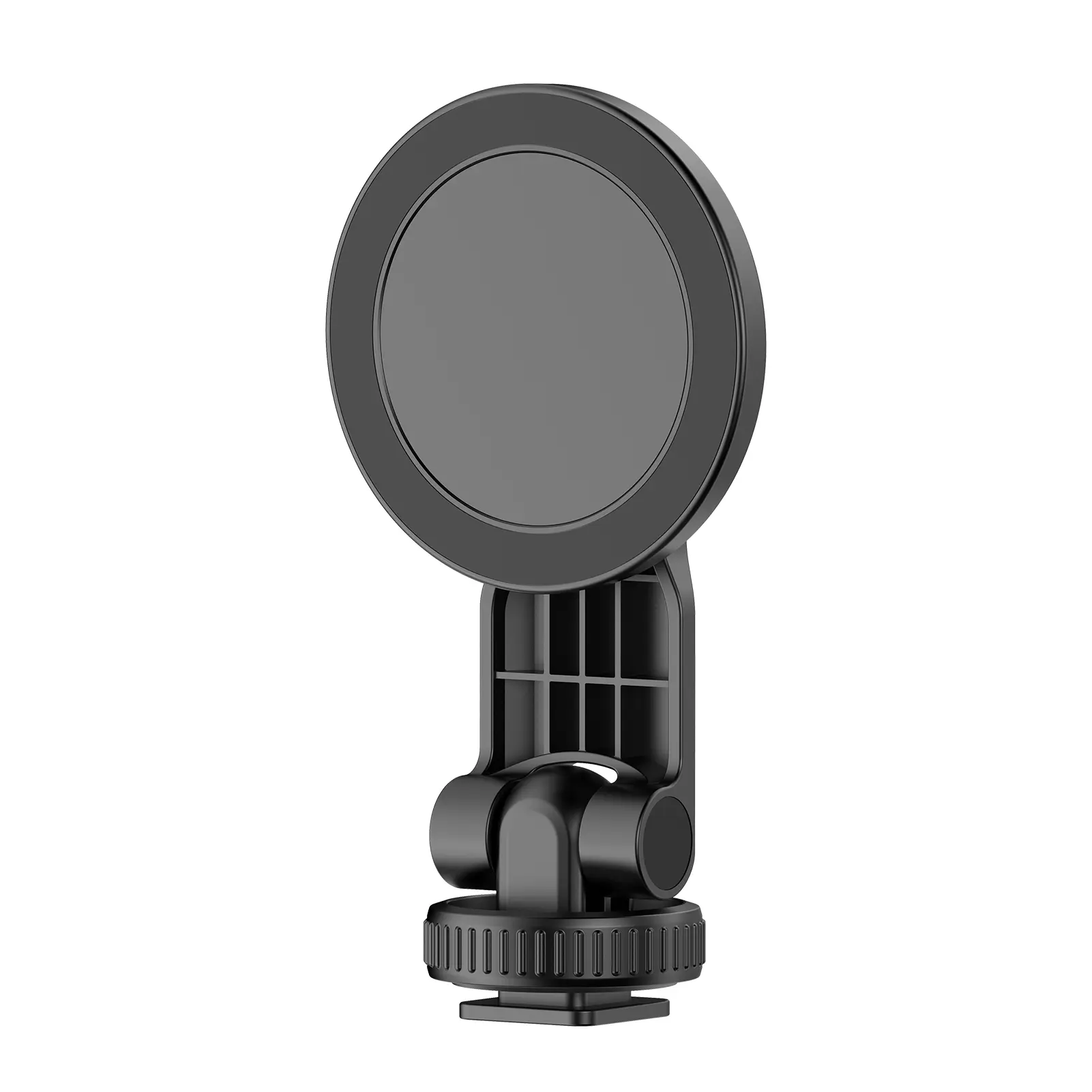 Portable Magnetic Phone Mount Phone Tripod Mount Phone Holder with Cold Shoe Adapter 1/4 Inch Thread Replacement for iPhone 15/14/13/12 Series Android Phones