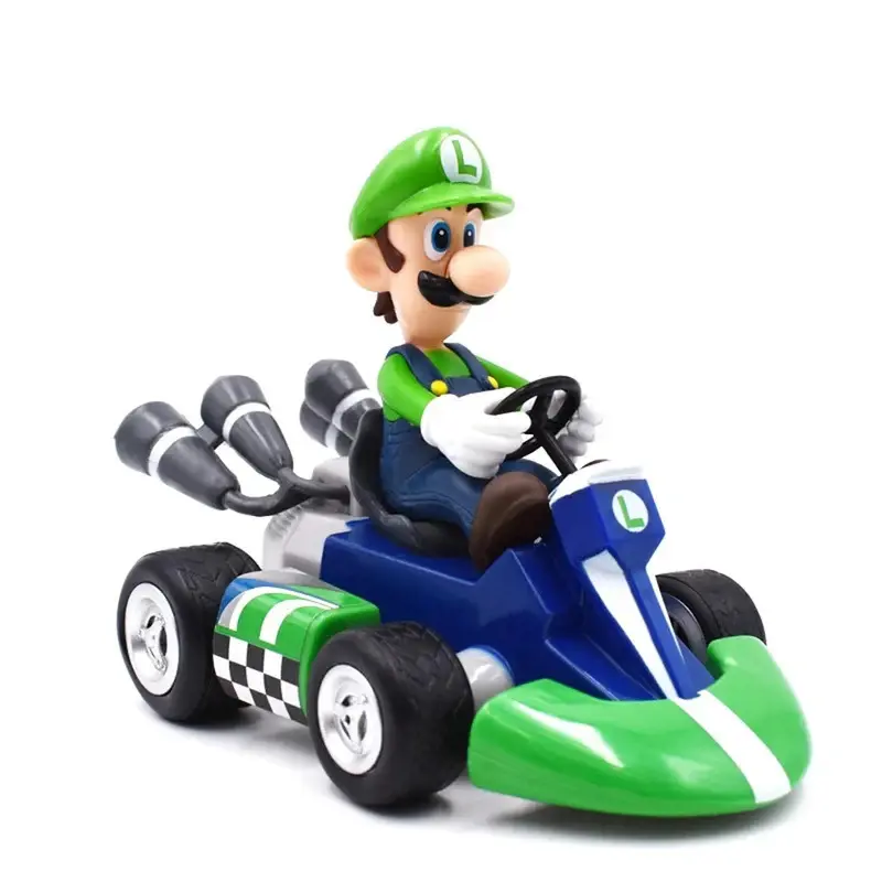 Đồ Chơi Mô Hình Nhân Vật, Super Mario Bros Karting, Luigi, Bowser, Công Chúa Đào, Yoshi, Cóc, Ô Tô Kéo Lùi, Búp Bê Trò Chơi Anime, Quà Tặng Cho Trẻ Em 2