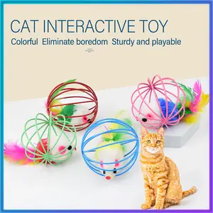 Mainan Kucing Bola Tikus Interaktif Mencit Cat Toys Yoy Jeruji Mainan Hewan