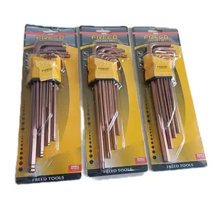 kunci l panjang set 9 pcs perunggu kunci L bintang kunci L bold point satu set komplit kunci  pas