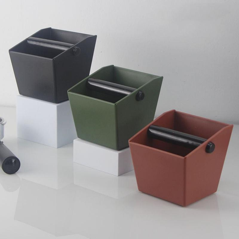 Product Introduction of Anti Slip Coffee Grounds Bucket Semi-automatic Diagonal Mouth Espresso Dump Bin Removable Knock Bar Space Saving Coffee Waste Bar Home 11