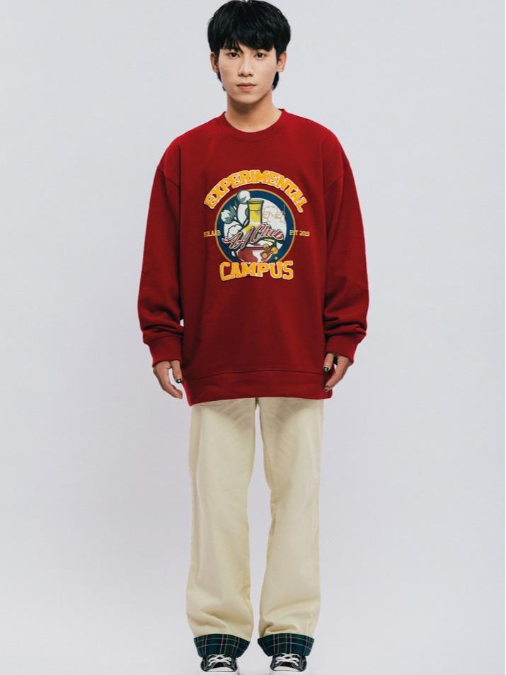 Product Introduction of Áo Nỉ BOO Dáng Oversize Nỉ Cào Bông In Graphic Campus Back2skool BOOLAAB 14
