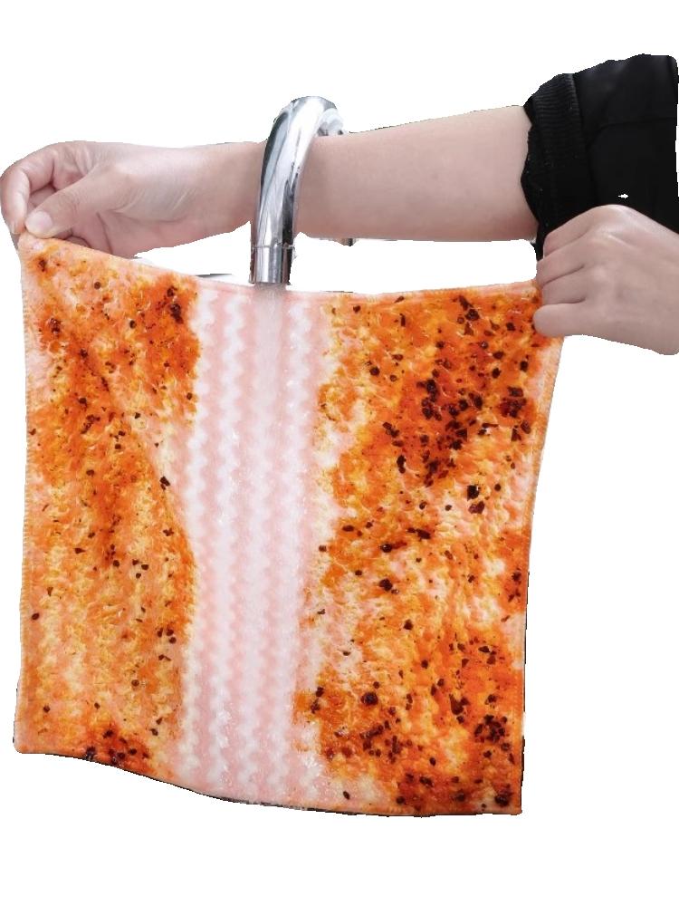 Product Introduction of Kitchen Cleaning Cloth Towel Dishwashing Cloth Household Lazy Glass Table Cleaning Non-Shedding Absorbent Non-Greasy microfiber  cloth 5