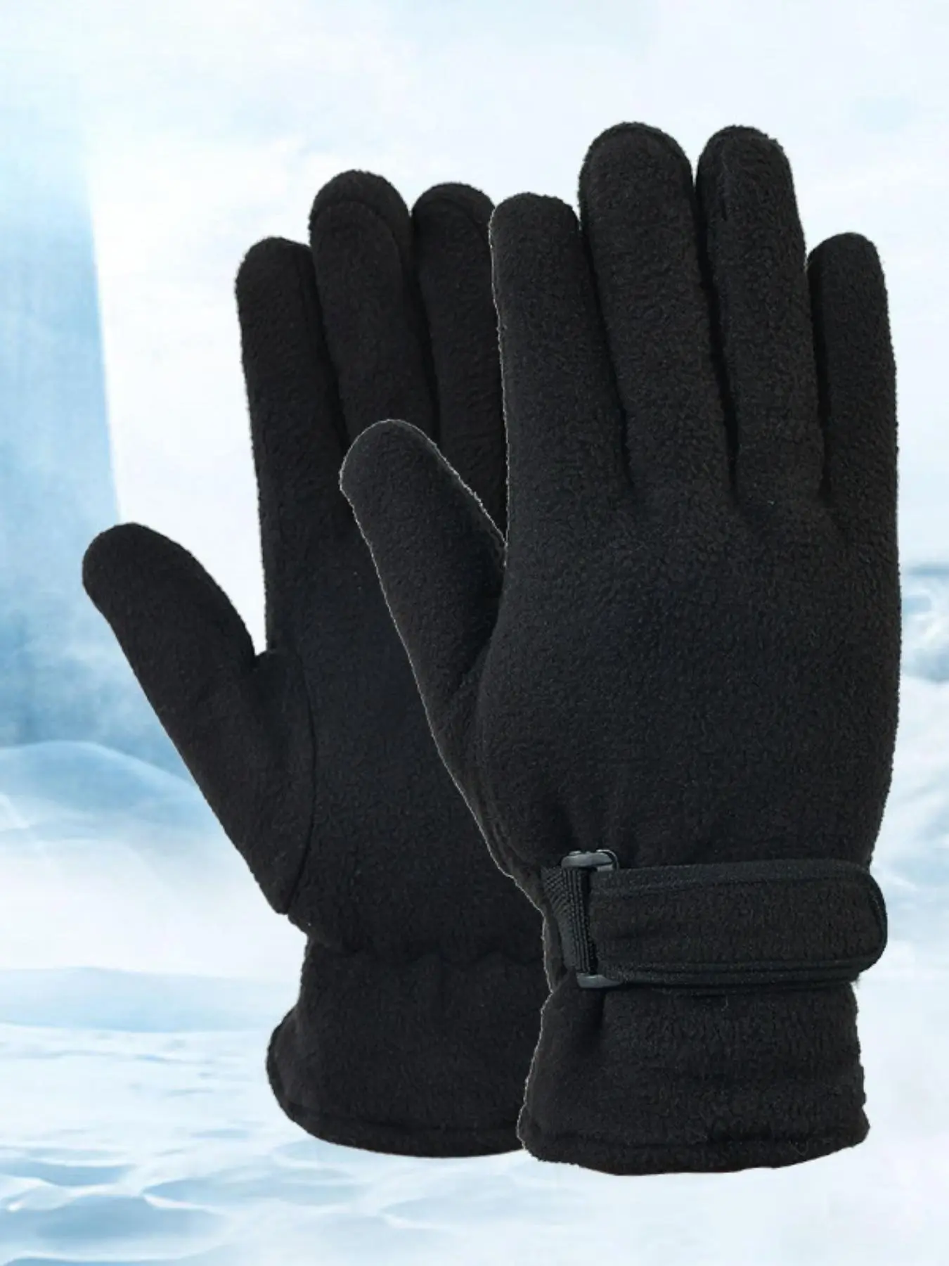 Unisex's Solid Color Thermal Lined Touch Screen Gloves, Casual Windproof Warm Gloves for Outdoor Cycling Skiing, Fashion Accessories for Men & Women