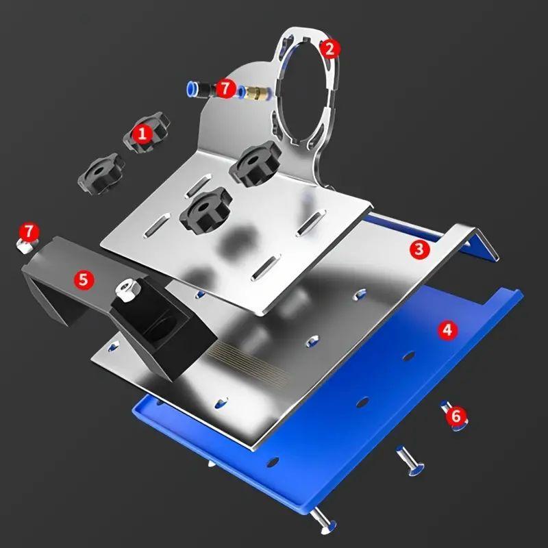 Product Introduction of Angle Grinding Beveling Attachment with Water Pipe, 45° Bracket Angle Grinding Beveling Attachment, Professional Power Tool Accessories for 100-Type Angle Grinding Tool, Power Tool Accessories 2