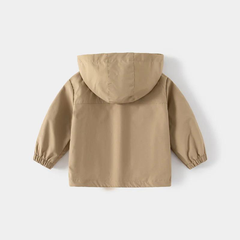 Spring Kids Trench Coats Autumn Baby Boys Girls Outerwear Casual Windbreaker Jackets Children Bomber Hooded Clothing 2-6 Years 4