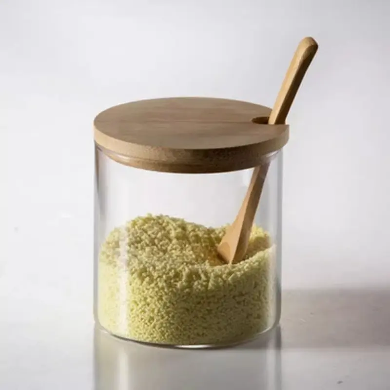 ASHOME TEMPAT BUMBU SET ISI 3 PCS - TEMPAT GULA GARAM MERICA 3 JAR - TOPLES BUMBU MURAH TIGA JAR BAHAN KACA - SEASONING JAR SET - TOPLES BUMBU TAHAN PANAS ELEGANT MEWAH DENGAN KOMBINASI KA 5