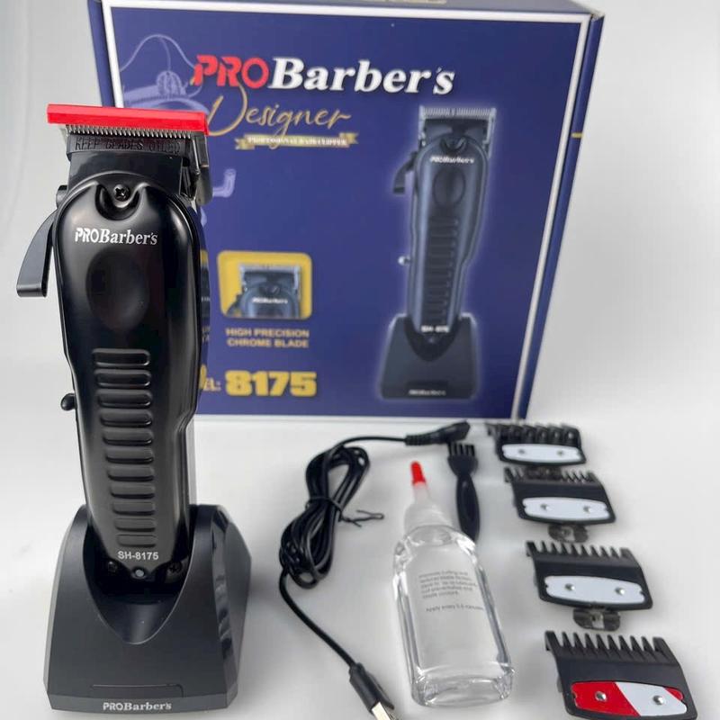 PROBarbers Tông đơ cắt tóc cao cấp PROBarbers 8175 lưỡi dao thép cacbon sắc bén pin lithium-ion 2500mAh chuyên nghiệp cho tạo mẫu tóc và cạo râu SH-8175
