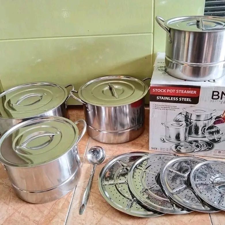 Panci Stainless Stock Pot Steamer