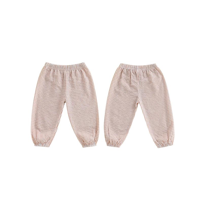 Kids Girls Boys Jogger Pants Loose Plaid Print Elastic Waist Trousers Casual Bottoms for Toddler Newborn Infant 3