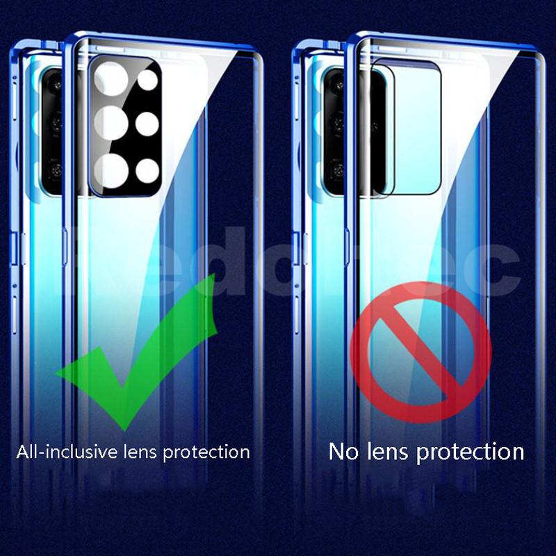 Product Introduction of OPPO Reno 13 13 Pro 5G Casing 360 Full Lens Protection Magnetic Metal Case OPPO Reno13 Pro Reno13Pro Reno 13Pro Double Sided Front Back Glass Full Body Phone Cover With Lock Buckle 14