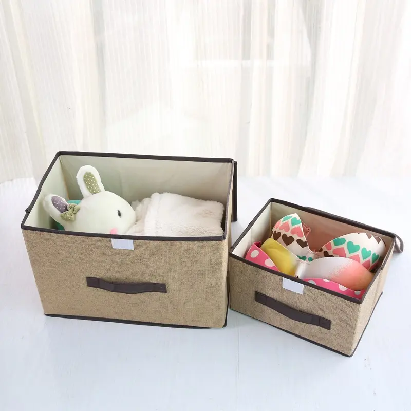 Hộp vải Đựng Đồ Đa Năng  Size Lớn Thùng Đựng Quần Áo Đồ Lót Đồ Chơi Gấp Gọn Có Nắp Lắp Ráp 1