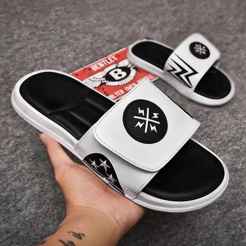 Product Introduction of MHNew Hong Kong Style men slipper Unique Velcro Outdoor Flip-ps Anti-Slip Thick-Soled Sports Beach Slippers Unisex 35-46 Footwear Slide 0