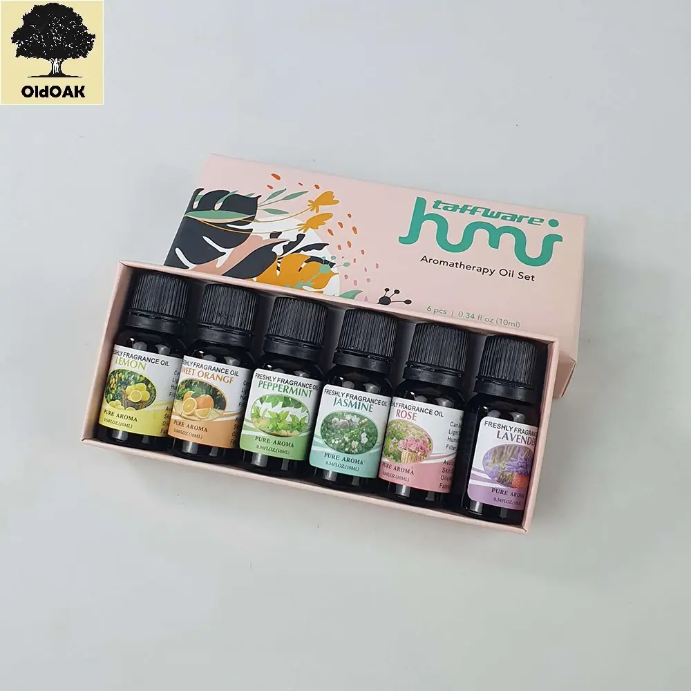 Taffware HUMI Pure Aroma Essential Fragrance Oil Minyak Aromatherapy 6 in 1 10ml - RHJY