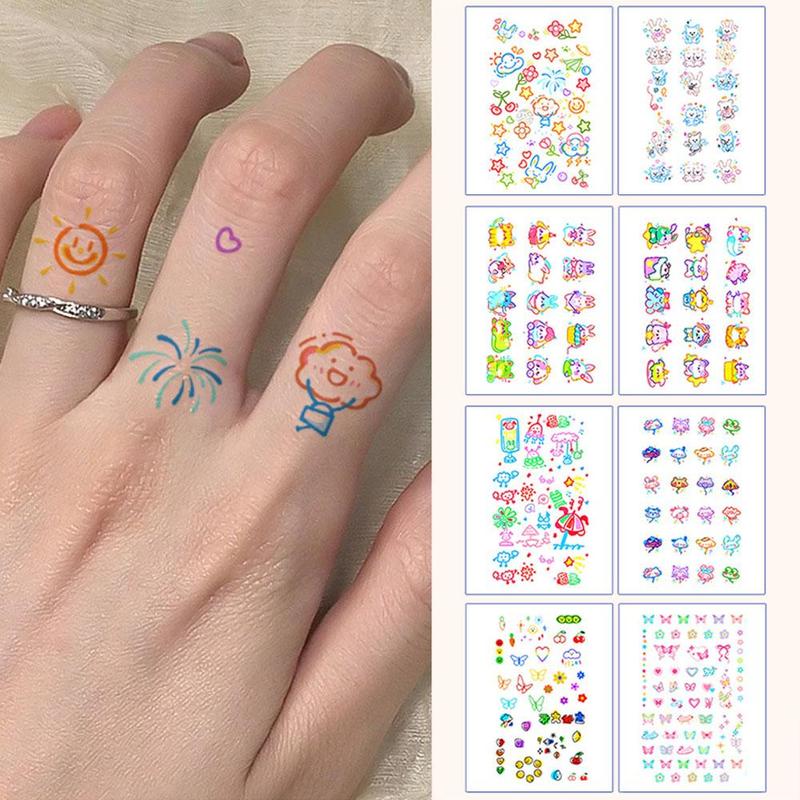 Product Introduction of Mini Tattoo Stickers Cartoon Tattoo Stickers Cute Set Stickers Earring Stickers Ear Waterproof Long-lasting Tattoo Stickers 18