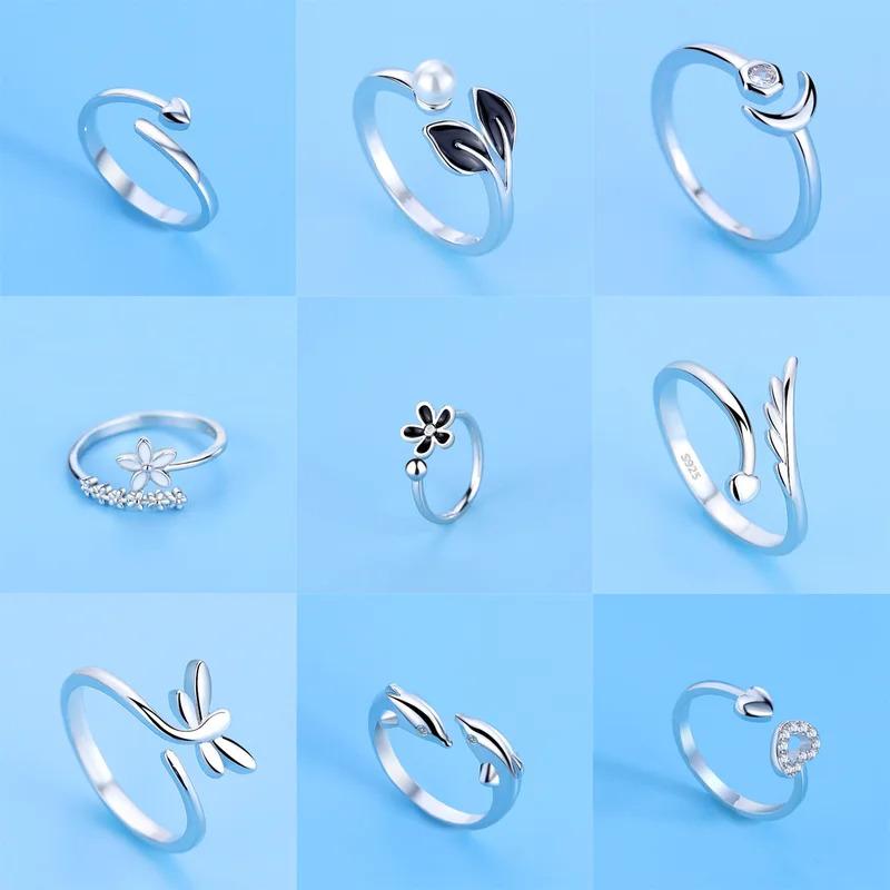 Nhẫn Bạc Sterling 925, Bán Chạy, Zircon AAA, Có Thể Điều Chỉnh, Thiết Kế Đơn Giản, Thời Trang, Tinh Tế, Dành Cho Phụ Nữ, Phụ Kiện Trang Sức, Thích Hợp Cho Tiệc Cưới, Tuyệt Vời Làm Quà Tặng 1