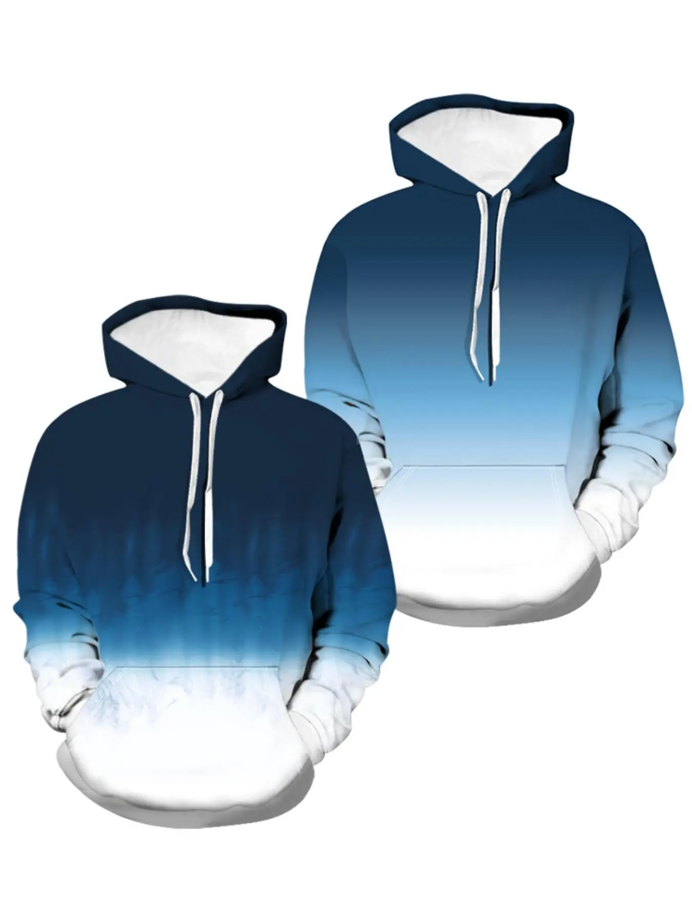 Men's Ombre Letter Print Drawstring Pocket Hoodie, Casual Regular Fit Long Sleeve Hooded Sweatshirt for Fall & Winter, Men's Top for Daily Wear