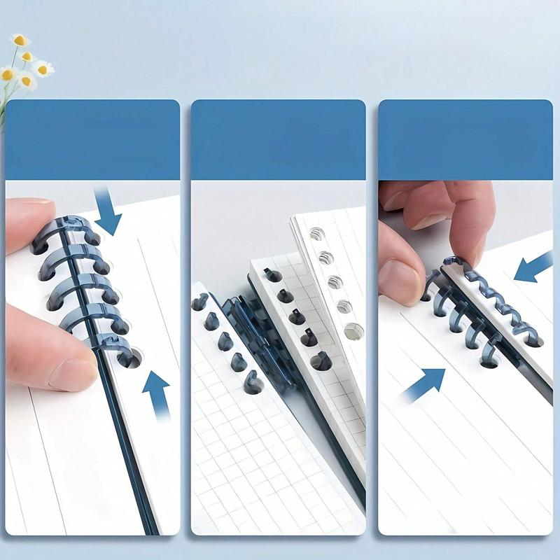 Product Introduction of A5 Minimalist Coil Notebook, 21cm/8.26inch*14.5cm/5.71inch, 120 Pages/book, 180° Page Turning Removable Looseleaf Notebook, Grid Line Paper Suitable for College Students | Comfortable Grip Diary Stationery, Valentines Gift for Her 2