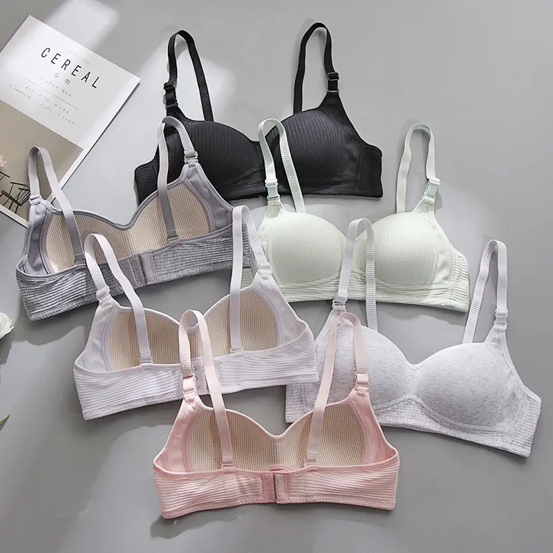 [Combo 3 Áo] Áo Lót Nữ, Áo Ngực Cotton Không Gọng, Áo Ngực Mút Mỏng Dành Cho Học Sinh 4