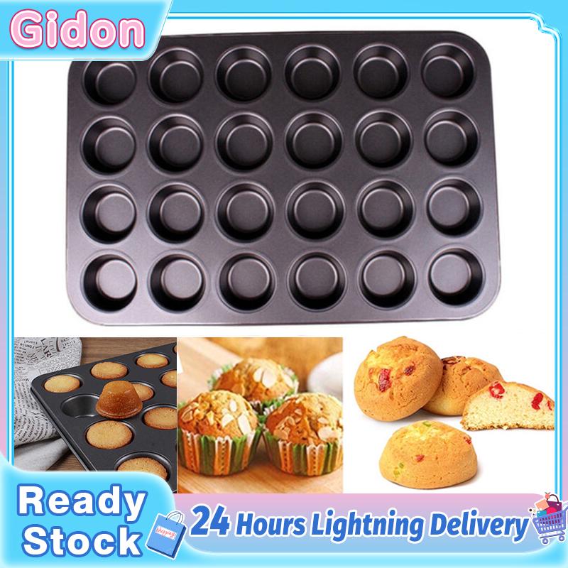 24 Holes Mini Muffin Macaroons Pudding Pan Mold Non Stick Mold - TikTok ...