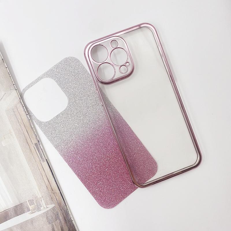 Product Introduction of Glitter Phone Case, 1 Count Fashion Phone Protective Cover, Phone Accessory Compatible with iPhone 14 15 Pro Max 12 13 Pro Max 5