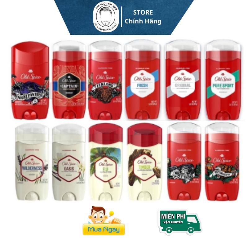 [Chính Hãng] Sáp Lăn Khử Mùi Old Spice Bearglove, Wolfthorn, Timber, Fiji, PureSport, Fresh, Original - Nhập Khẩu Mỹ Khử Mùi Hôi