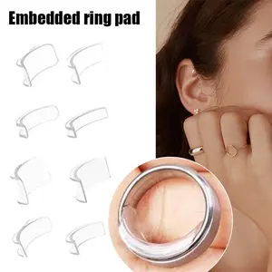 8 Pcs Ring Re-sizer Ring Sizer Ring Adjuster Pengecil Ukuran Cincin Bahan Silikon Transparan