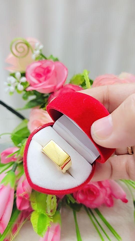 Product Introduction of Nhẫn đồng vàng mặt vuông 3c, 5c màu vàng 24k , nam nữ đeo được 13