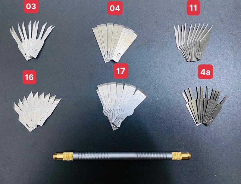 Bộ dao cậy lưng mặt sau diện thoại gồm 1 cán và 60 lưỡi