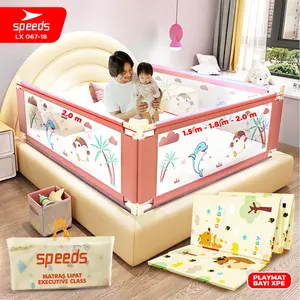 SPEEDS Pengaman Pagar Kasur Perlindungan Bayi Pembatas Tempat Tidur 067-18 bed bedrail