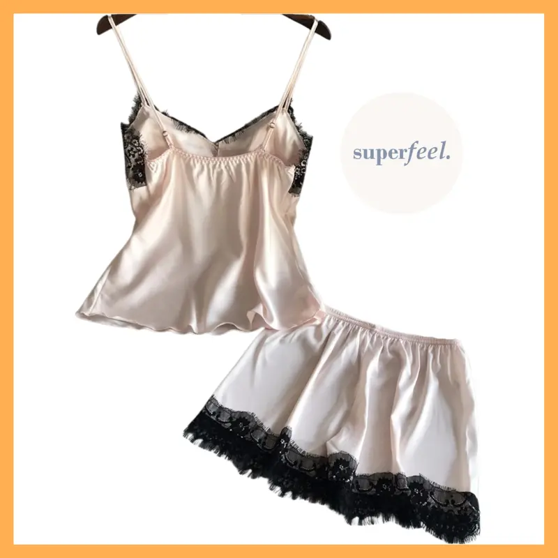 SFL LINGERIE SET PIYAMA TANKTOP & SHORTS CELANA DAN BAJU TIDUR MURAH GROSIR CLEARANCE WANITA PEREMPUAN LADY REMAJA DEWASA ALL SIZE  102 1