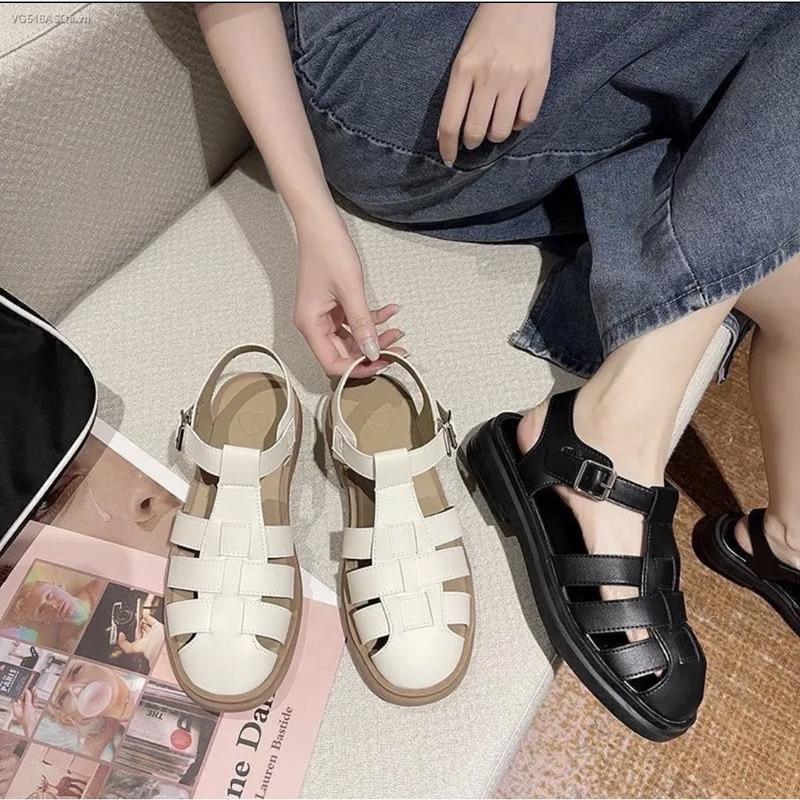 Lùi 1sz Sandal Dép Quai Hậu Rọ Đan Dây Chiến Binh Đi Học Đi Làm Phong Cách Hàn Quốc đế cao 2cm DéP Nữ H1023