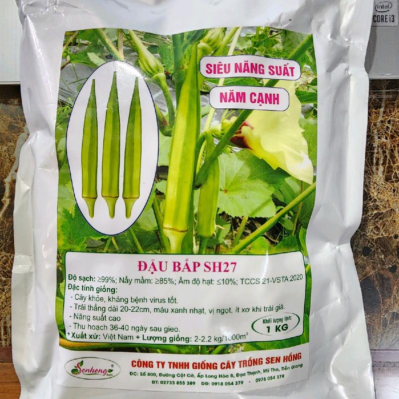Hạt giống đậu bắp sen hồng sh27 gói 1kg.