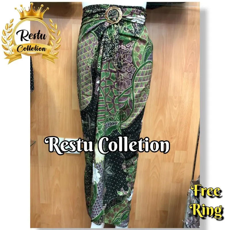 Rok Lilit Warp Skirt Serut Songket Jumputan Panjang Motif Batik Besseller Bawahan Wanita Kebaya Wisuda Kondangan Tunangan Nikahan Bahan Kain Sutra HQ Premium Allsize Mewah Ring Lamaran  Satin Tebal Pesta  Silk Silver 4