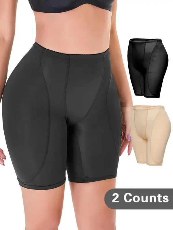 Women's Solid High Waist Shapewear Shorts, Tummy Control Butt Lifting Shapewear Bottoms, Women's Shaper for Daily Wear 0