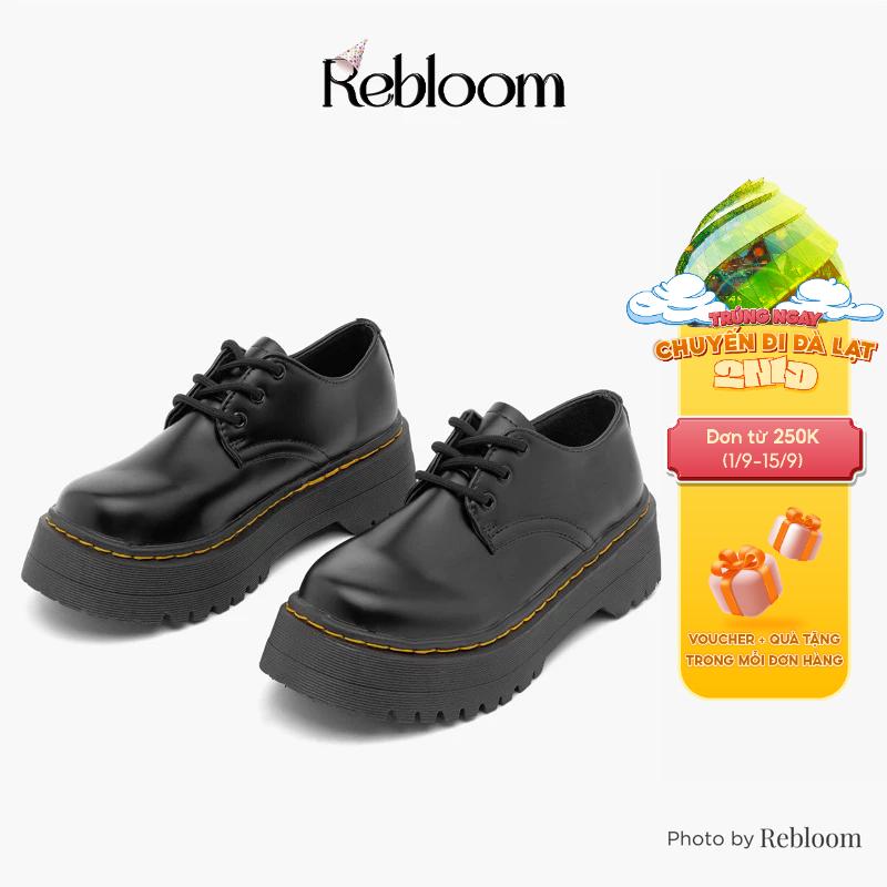 Giày oxford Rebloom - Giày R.O.S.É cổ thấp đế cao 5cm tôn dáng thắt dây dễ mang - Giày siêu xinh dành cho nữ