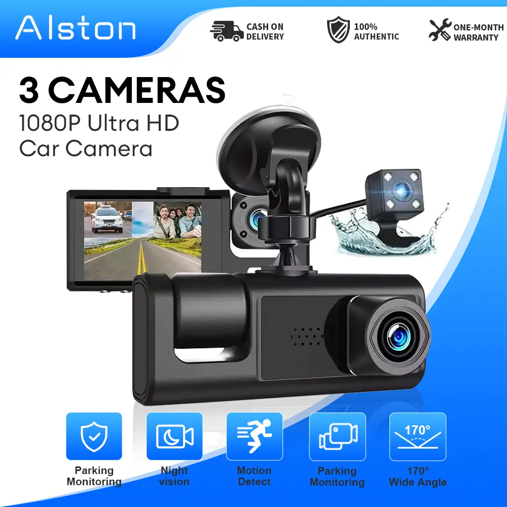 Alston Dashcam for car Camera 1080P 60fps dash cam wireless 130 degrees camera for car Night vision reverse camera car