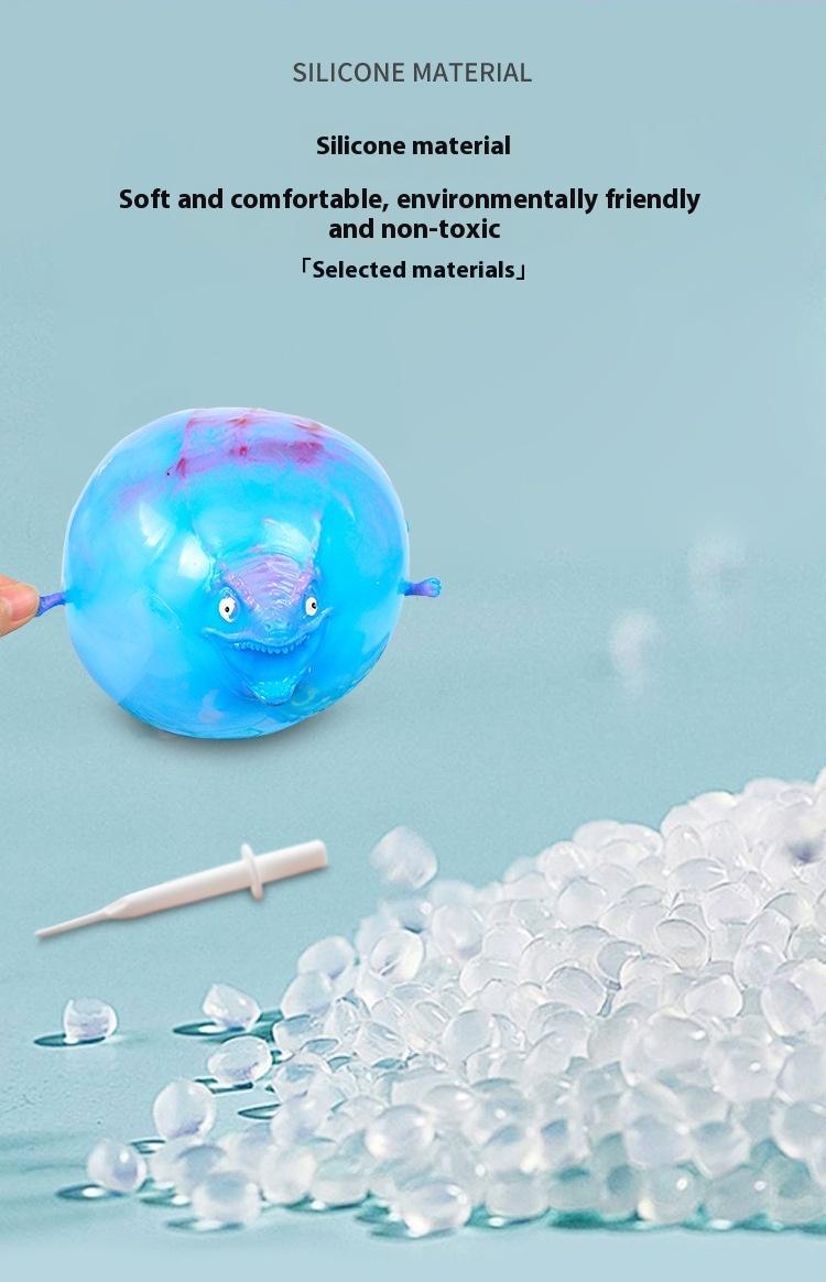 Product Introduction of New Unique TPR Blowing Dinosaur Animal Release Toy Inflatable Dinosaur Stress Relieving Forget Bobo Ball for Sale 3