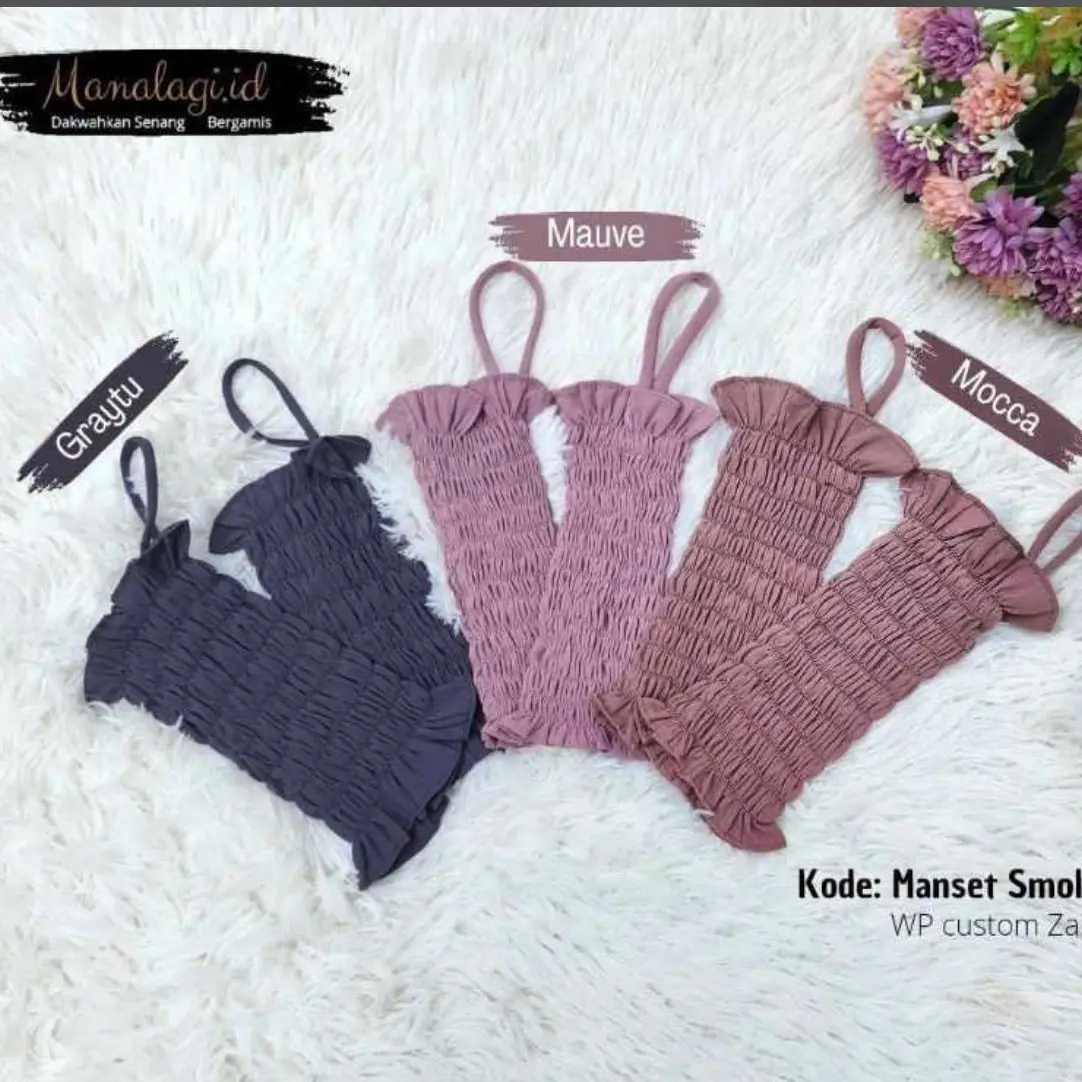 Handsock cincin karet smoke manset tangan crinkle Panjang
