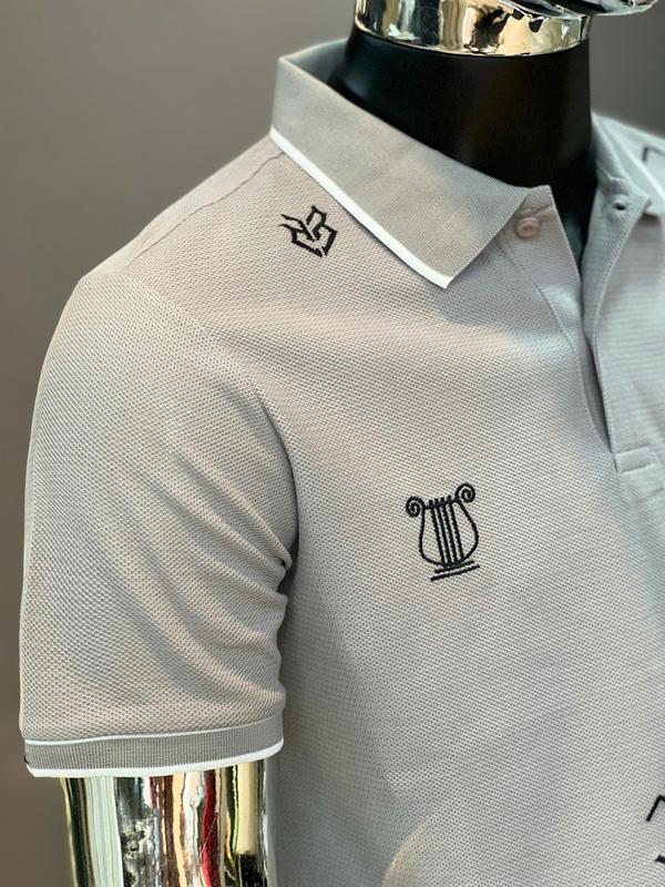 ÁO THUN POLO XÁM THÊU VIKING THREE CLTN T3524 Menswear Nhung 4