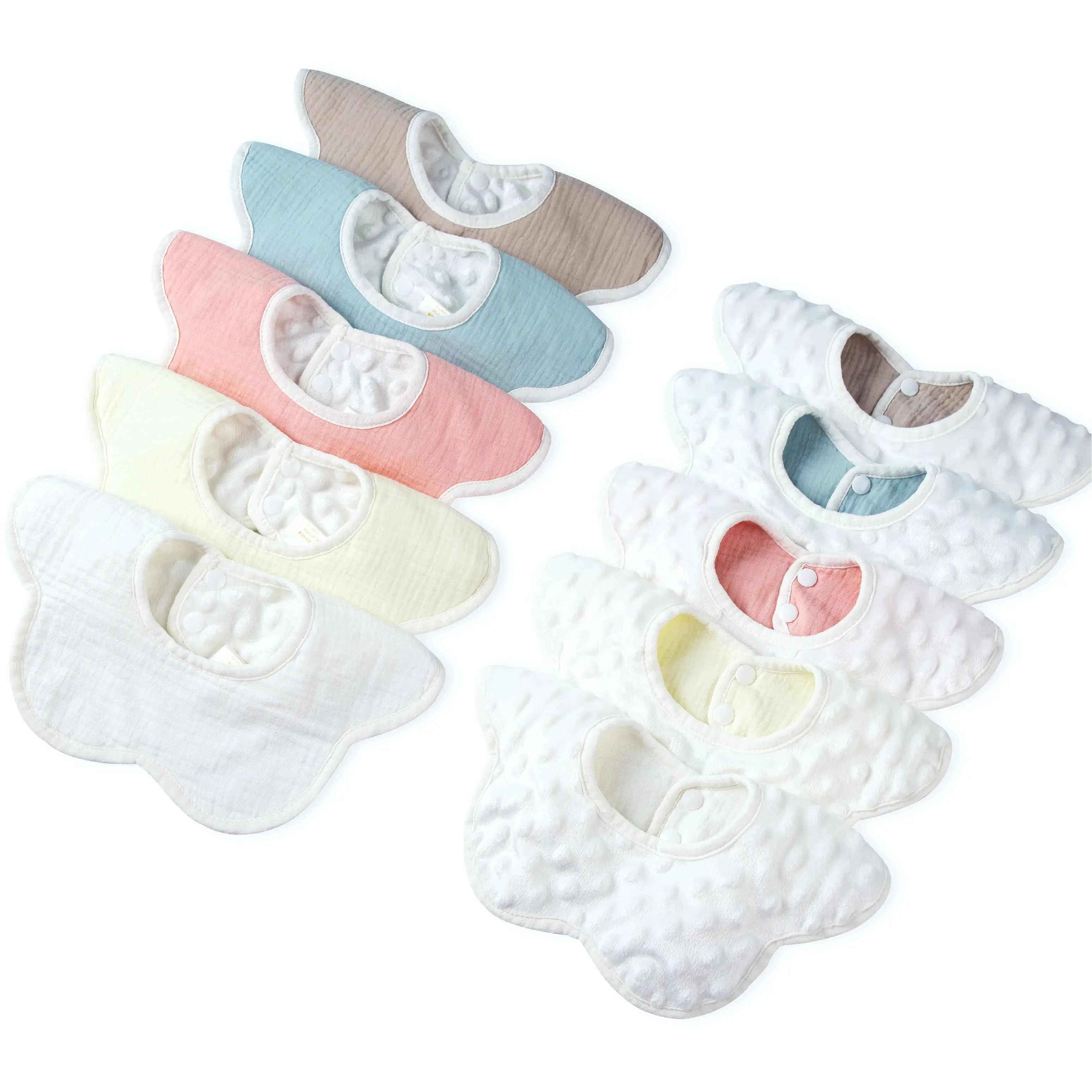 Wholesale Baby Bibs Bandana Cotton Baby Bibs Ready to Ship China High Quality Printed Stripe Plain Dyed 100% Cotton Support