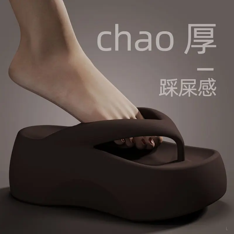 Dép Xỏ Ngón Đế Dày, Tăng Chiều Cao, Phong Cách Phương Tây, Không Trơn Trượt, Thích Hợp Cho Mùa Hè Và Các Hoạt Động Ngoài Trời Trên Bãi Biển, Thời Trang Và Thoải Mái, Dép Lê Nổi Tiếng Trên Internet, Dành Cho Nữ, Năm 2024 4