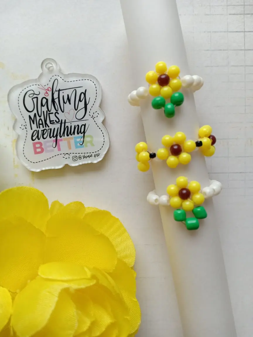 Cincin Manik Bunga Matahari Sunflower